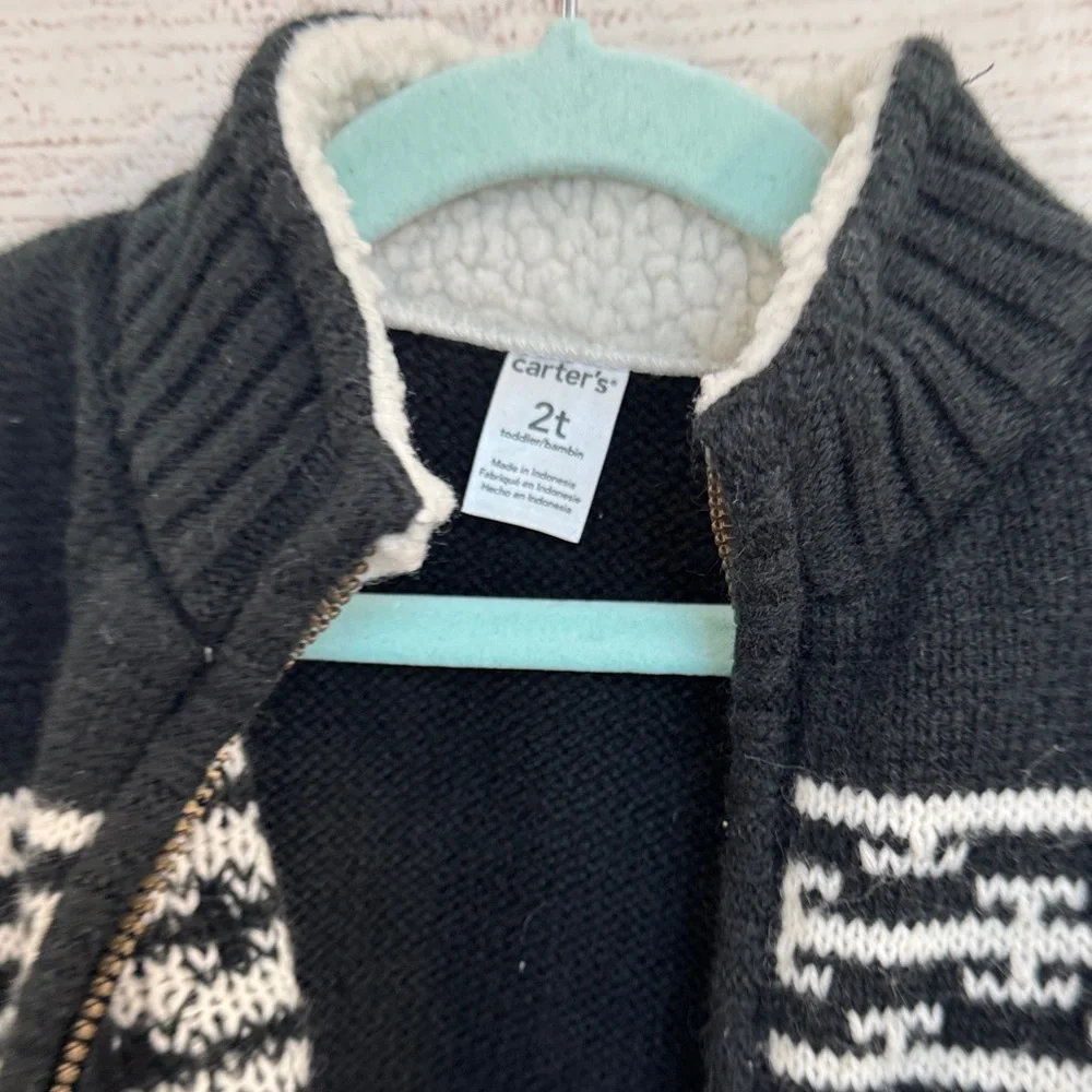 Bundle of 3 Toddler Kids boys Sweaters + puffy vest -2T Carter's Cat & Jack - Picture 9 of 16